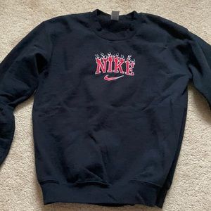 Gildan sweatshirt with custom Nike embroidery